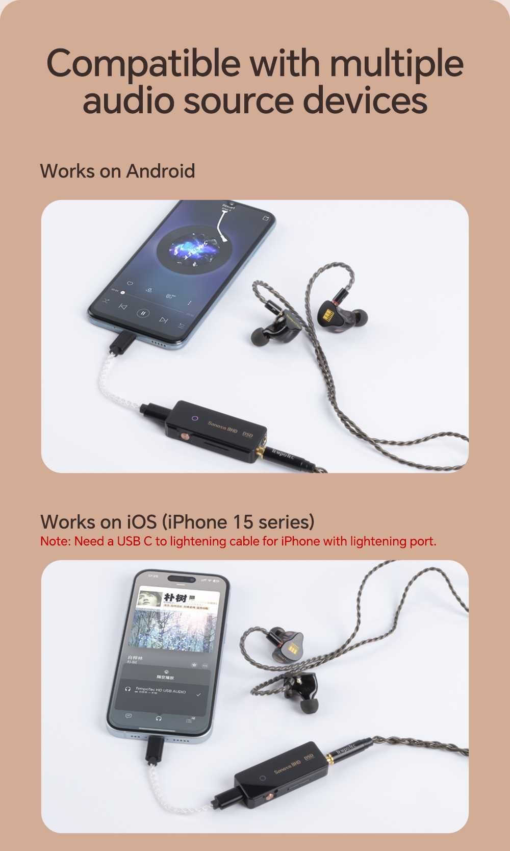 Tempo Tec Sonata BHD ANDROID/LIGTNING Wzmacniacz słuchawkowy DAC