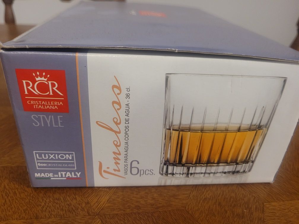 RCR włoskie szklanki do whisky