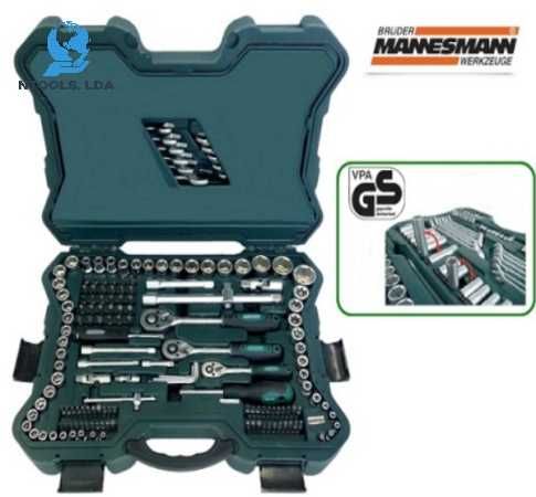 Mala Maleta de Ferramentas Mannesmann 215 pçs (Caixa, Roquetes, Bits)