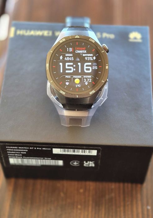 Смарт часы Huawei watch GT 5 Pro Black 46mm UA