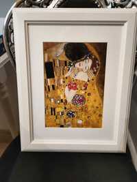 Ikea obraz obrazek Klimt pocałunek sypialnia