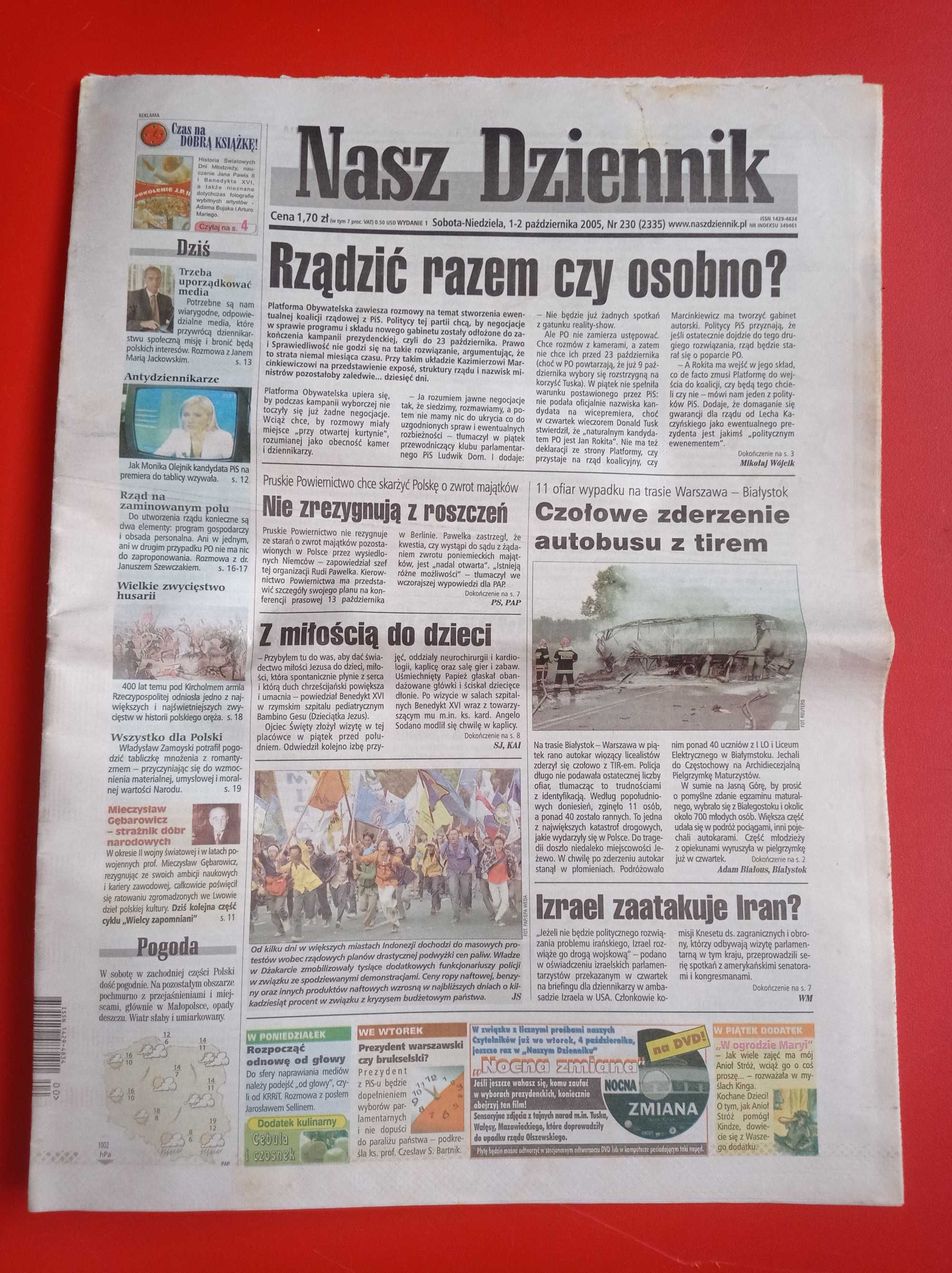 Nasz Dziennik, nr 230/2005, 1-2 października 2005