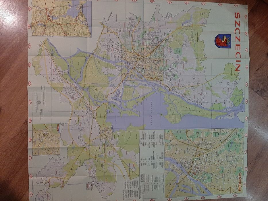Plan Szczecina z 1977 roku archiwalna mapa