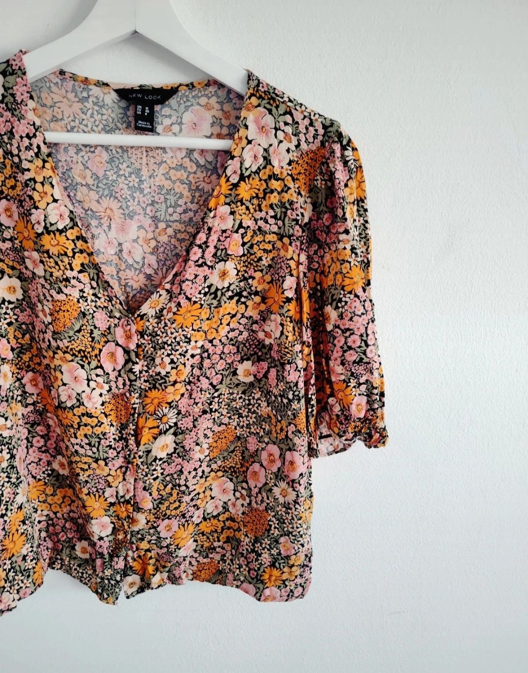 Bluzka damska na lato kobieca New Look w kwiaty kwiatowa boho soft