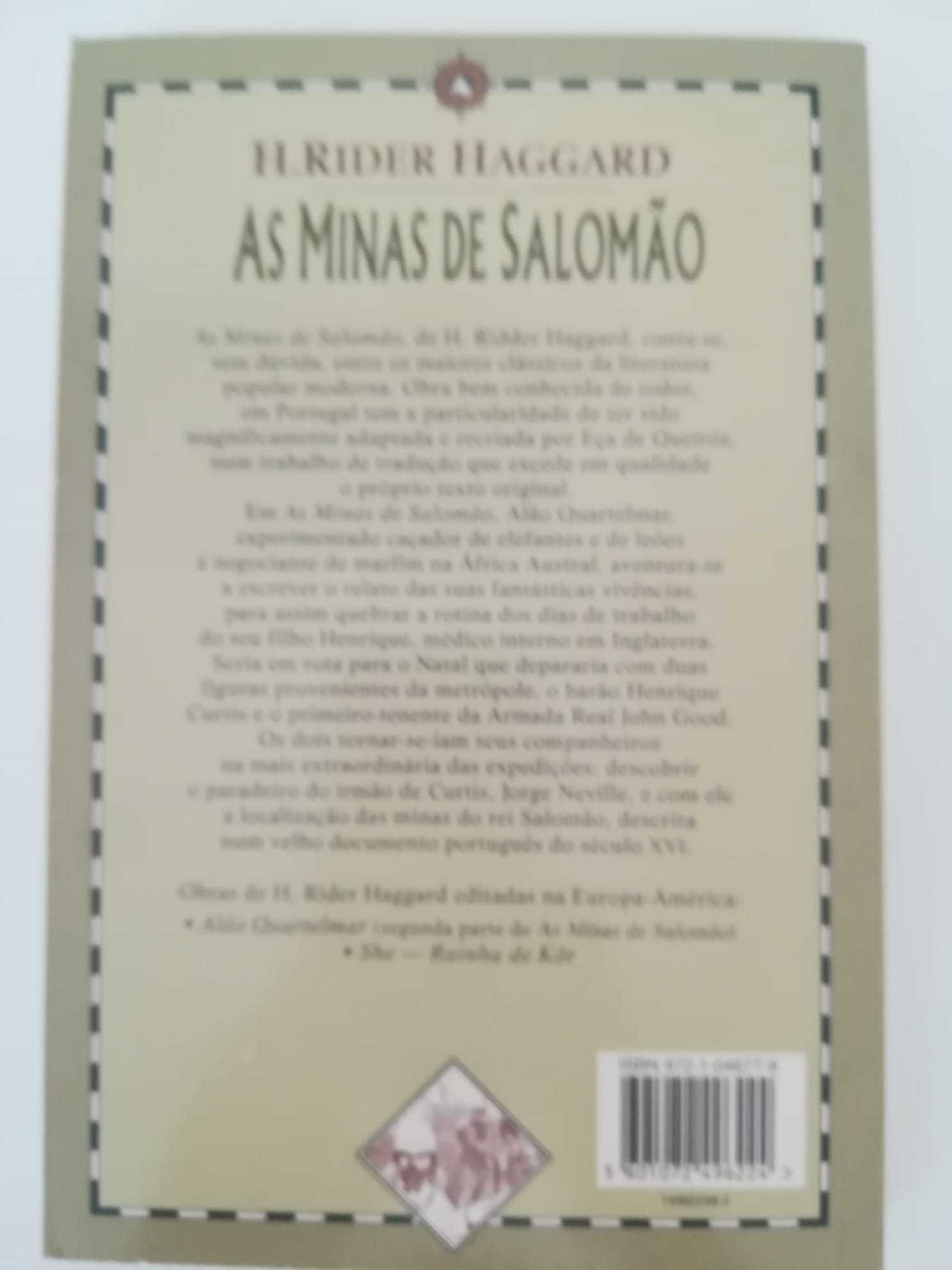 Livro As Minas de Salomão tradução de Eça de Queiroz