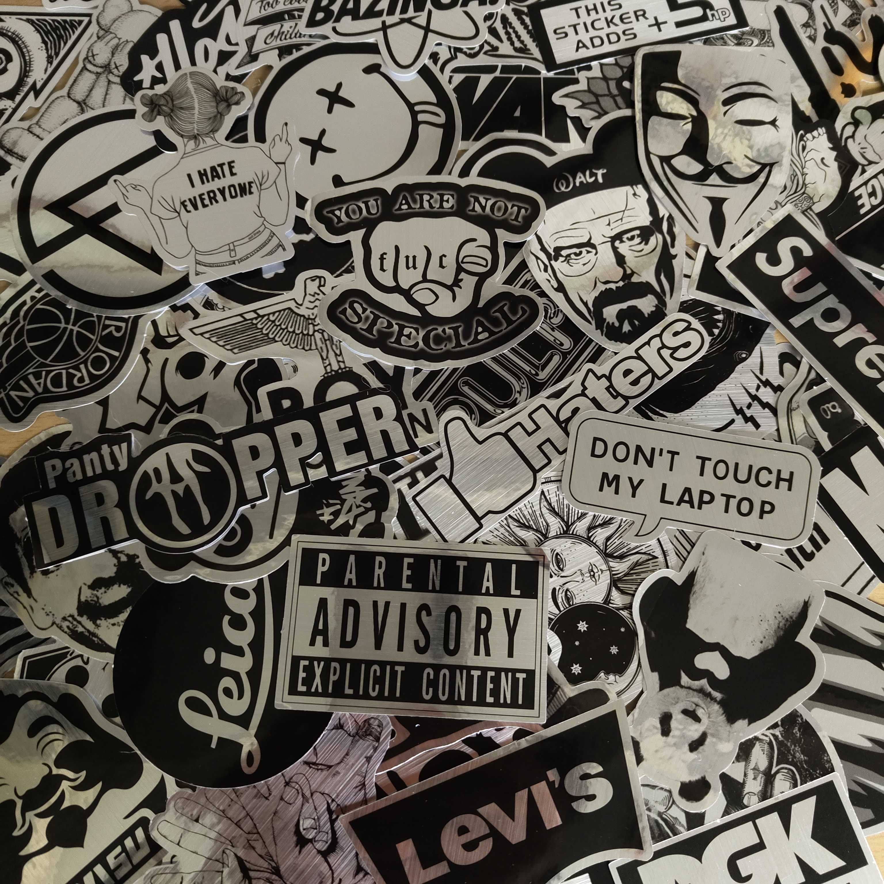 100 Stickers Autocolantes Espelhados
