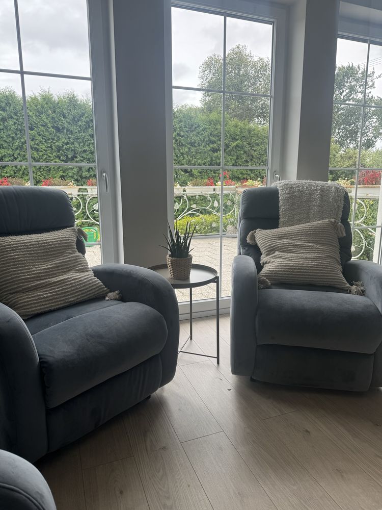 Sofa, fotele Zestaw wypoczynkowy  funkcją relax x 4