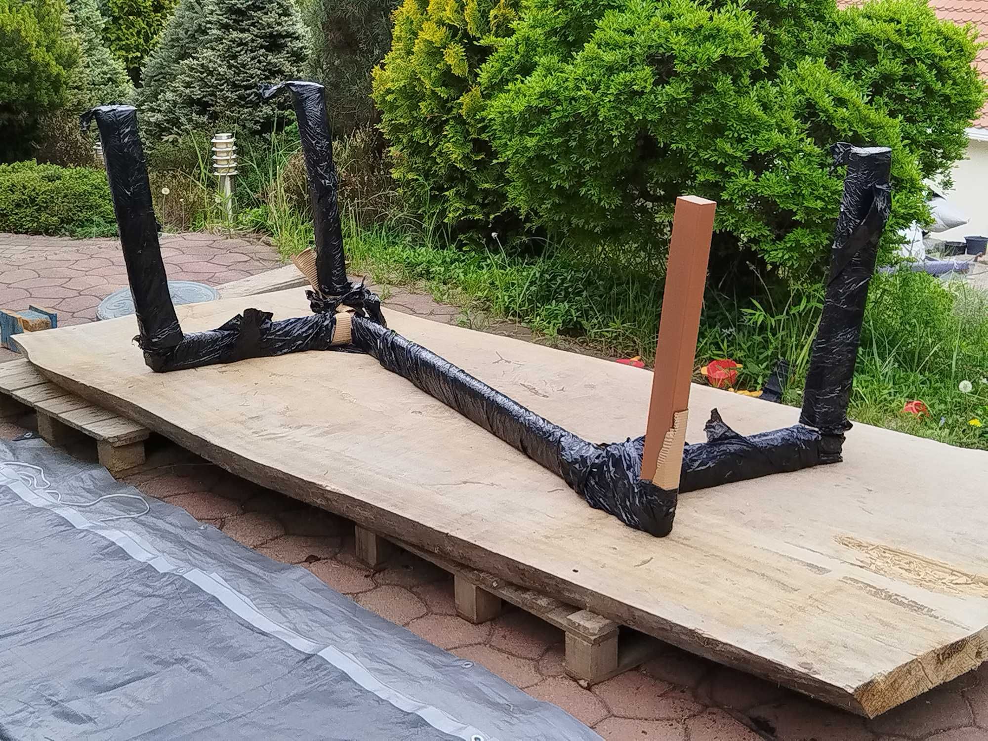 Stół jednolity blat topola 300x110 cm