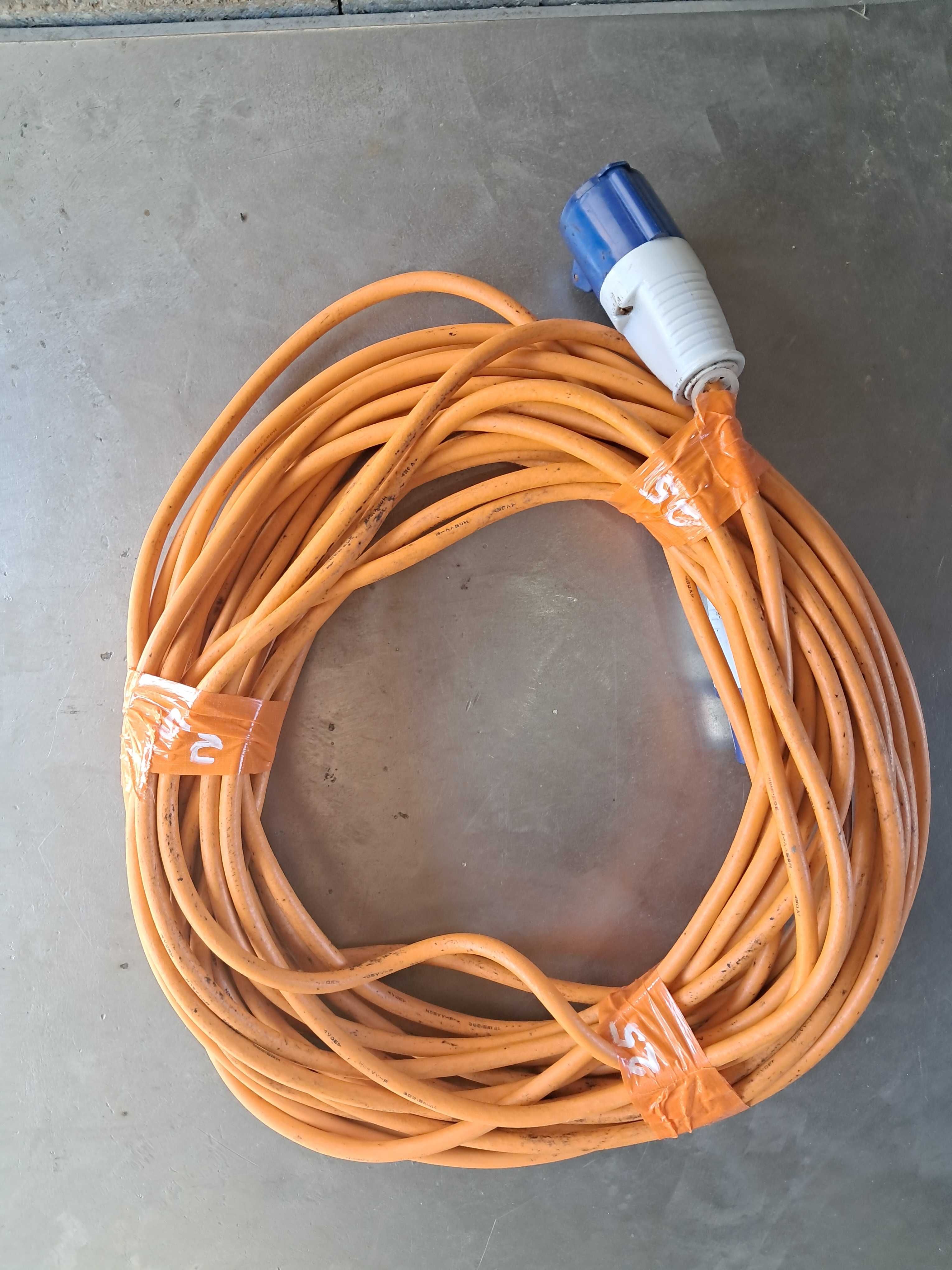 Przewód przedłużacz kabel do przyczepy kempingowej 3 x 2,5mm, 16A 19m