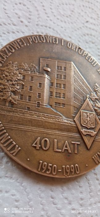 Medal brąz 40 lat WAM Łódź.