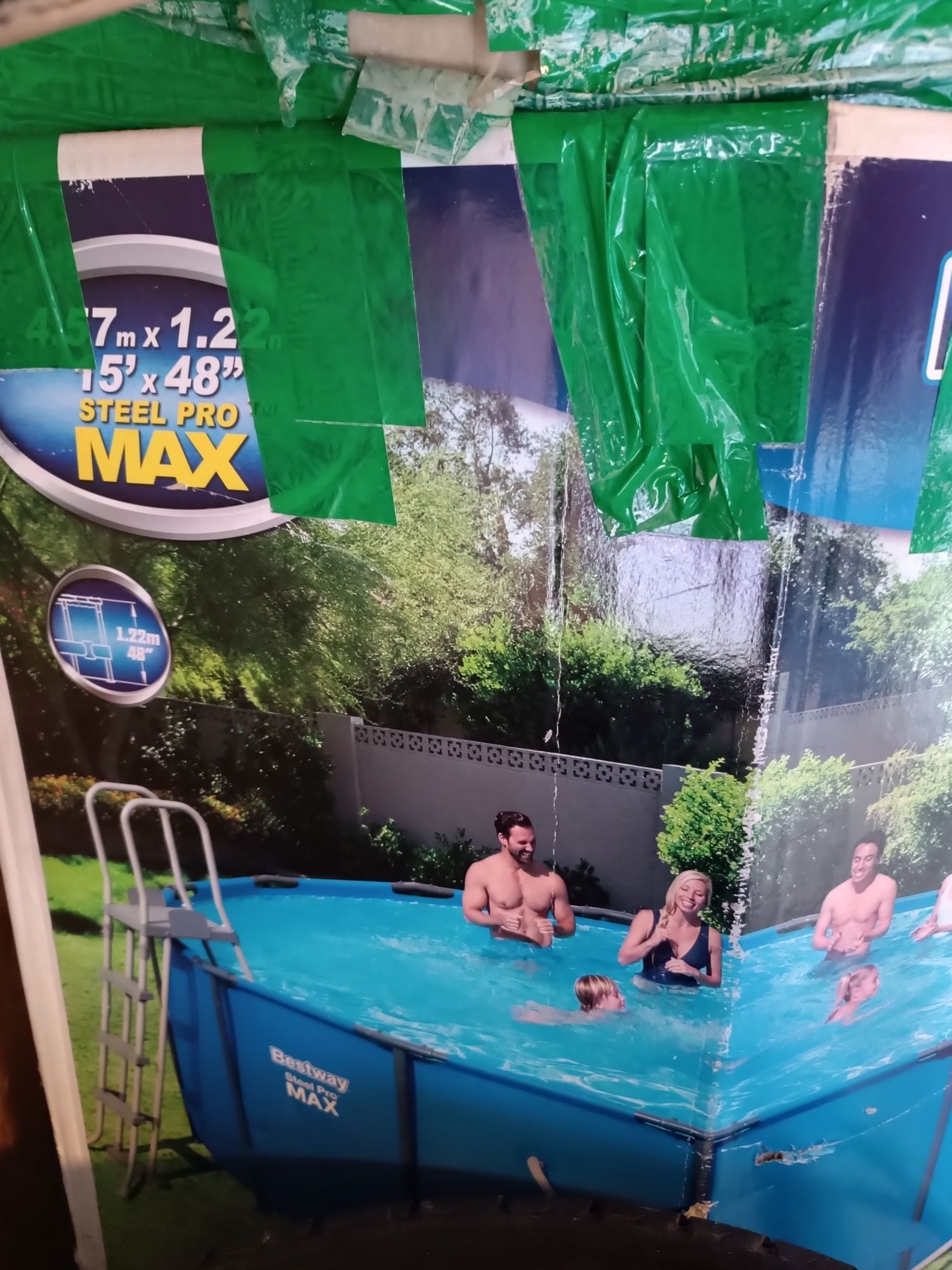 Bestway steel pro max basen stelażowy 4,57 x 1,22 cm pompa drabinka