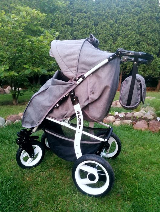 Elegancki wózek spacerowy sportowy EcoLen DUŻE KOŁA