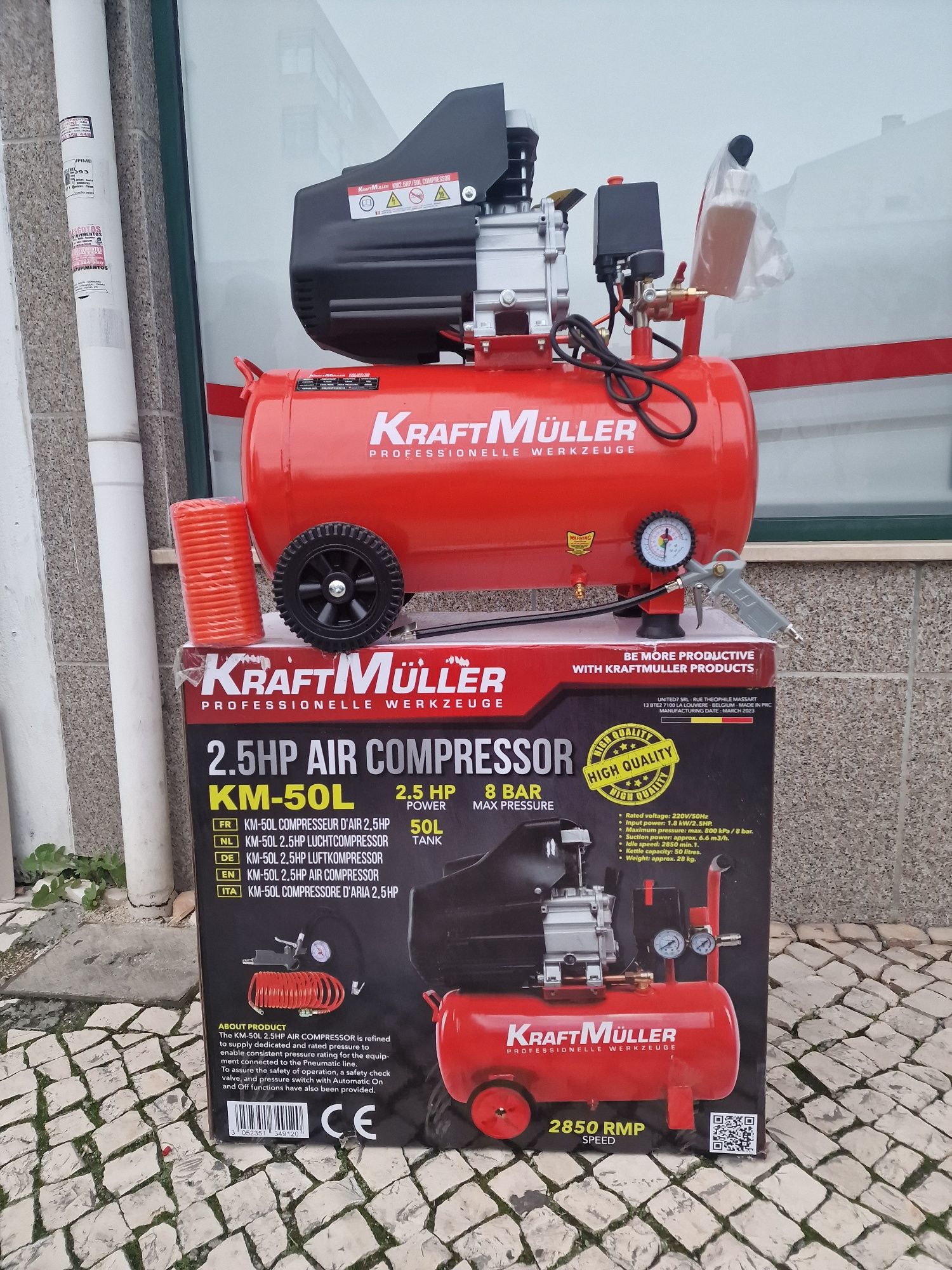 compressor de 50 litros novo