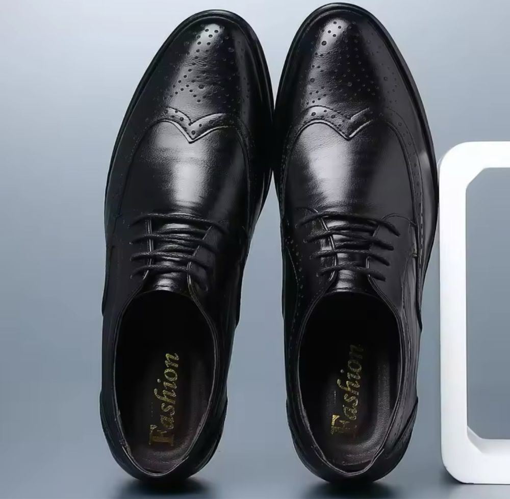 Eleganckie półbuty męskie obuwie wizytowe skórzane oksfordy derby