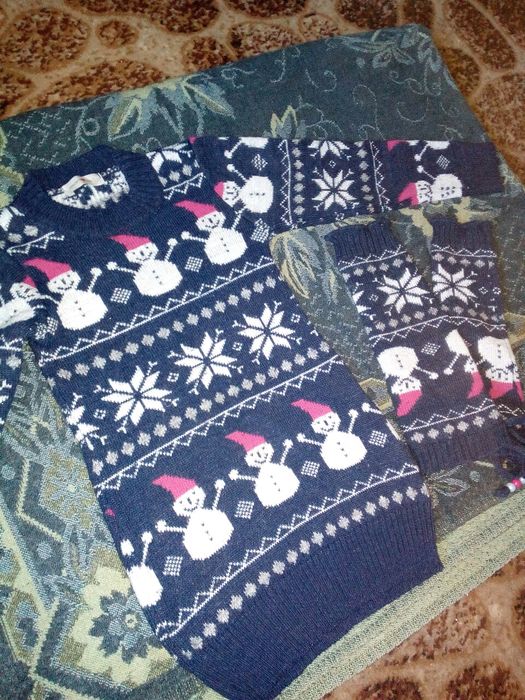 туника кофта новогодняя детская очень теплая