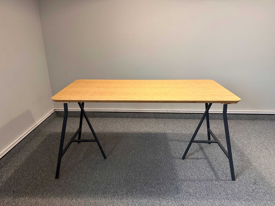 Biurko IKEA - blat ANFALLARE bambus + nogi LERBERG (dostępne 6 sztuk)