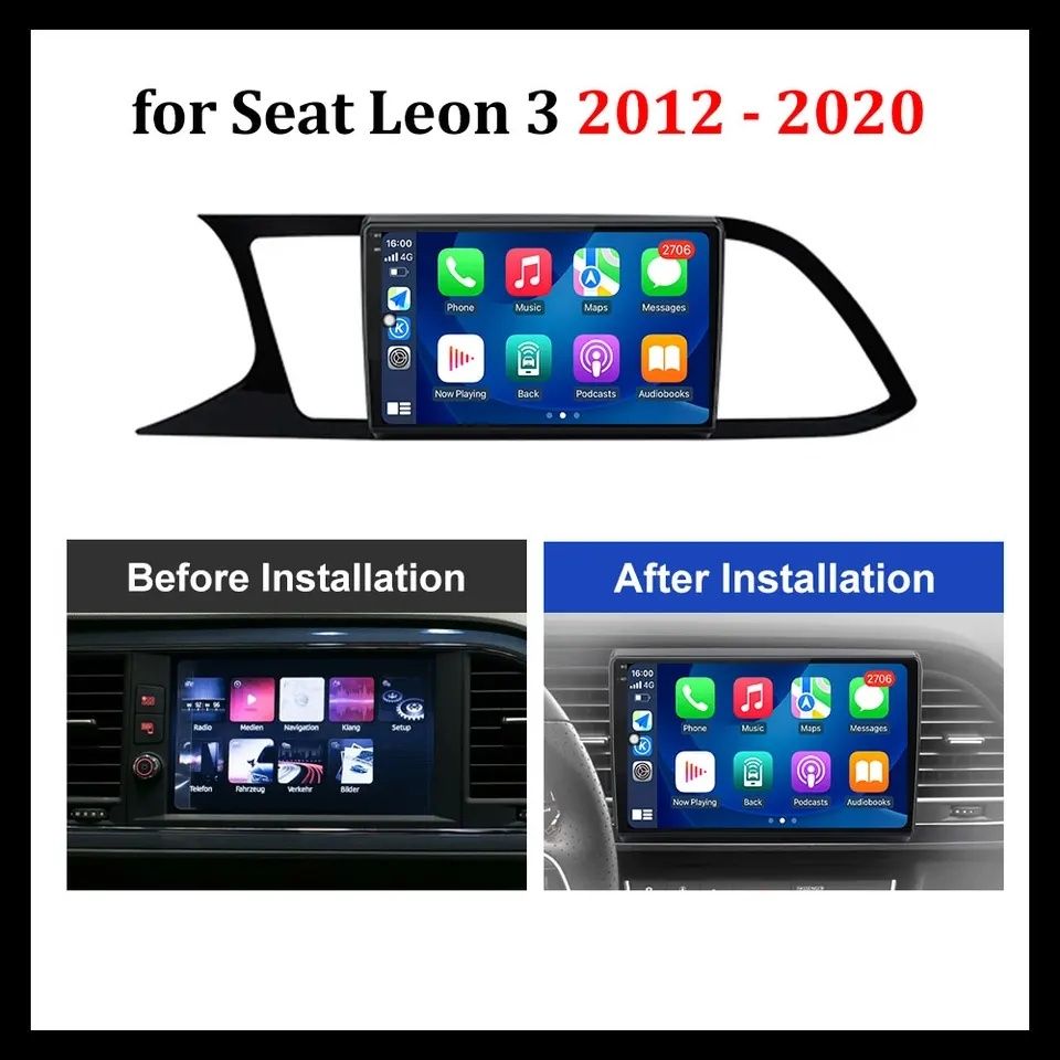 Radio nawigacja SEAT LEON MK3 2012 ÷ 2020  carplay  ANDROID