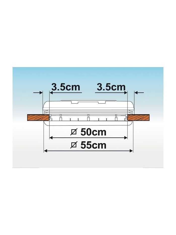 Claraboia Fiamma Vent 50x50 Crystal