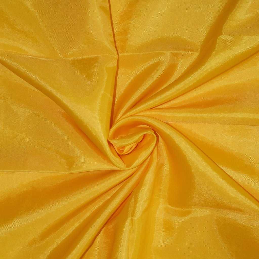 Отрез ткани, полиэстр подкладочный, цвет желтый 350х100см цена за метр
