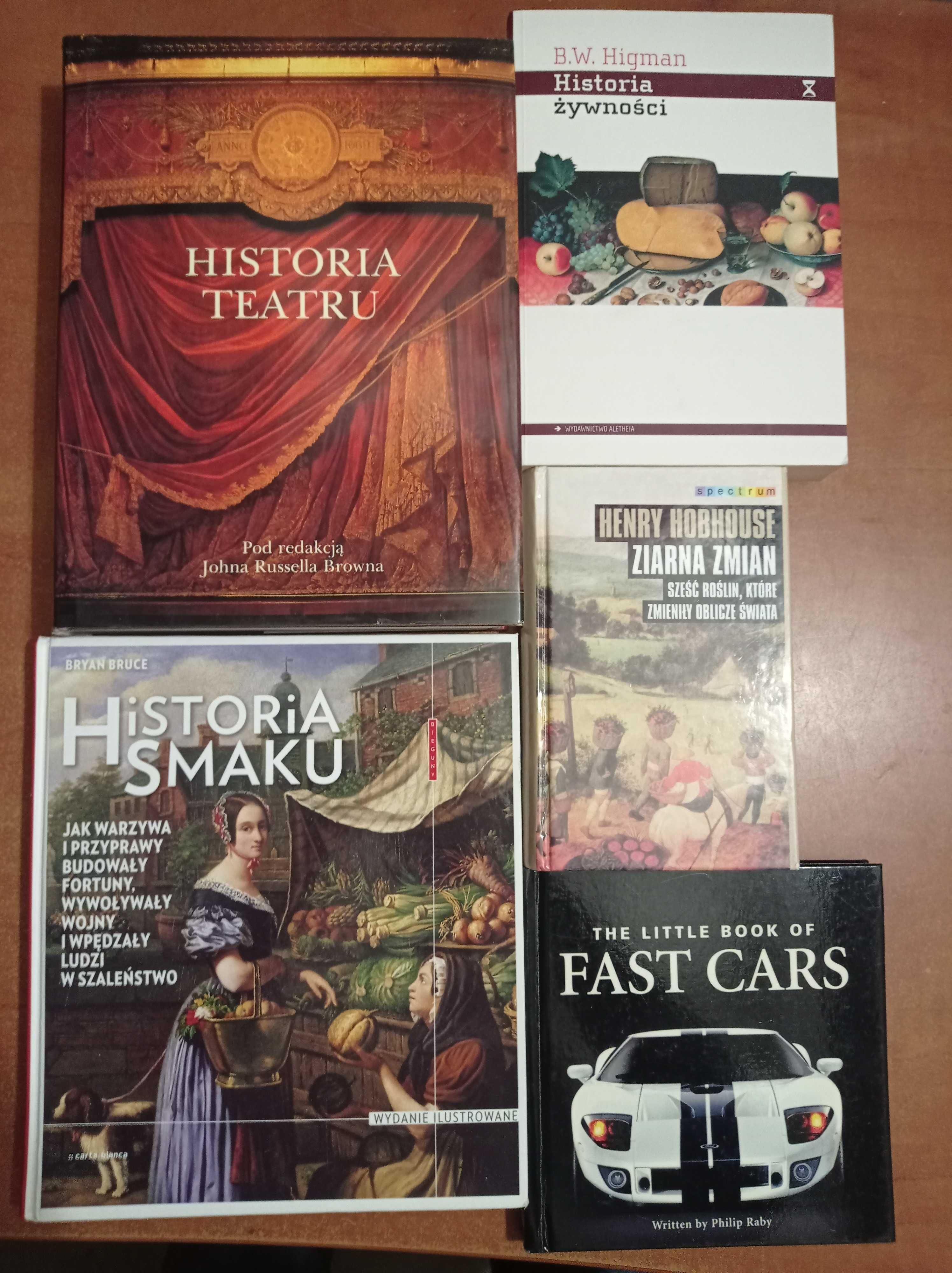 4 książki Historia smaku teatru Ziarna zmian Cars