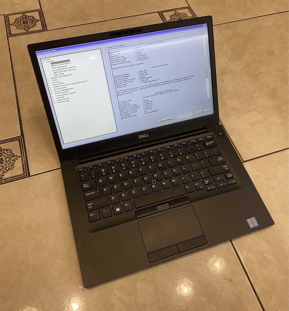 Dell latitude 7490 core i5 8350u 8gb ram 256gb ssd сенсорний, face id