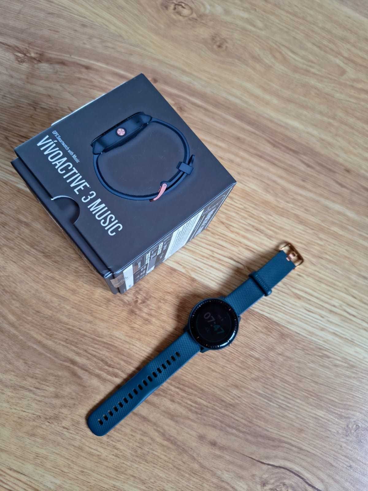 GARMIN Vivoactive 3 Music GPS Smartwatch super stan pudełko