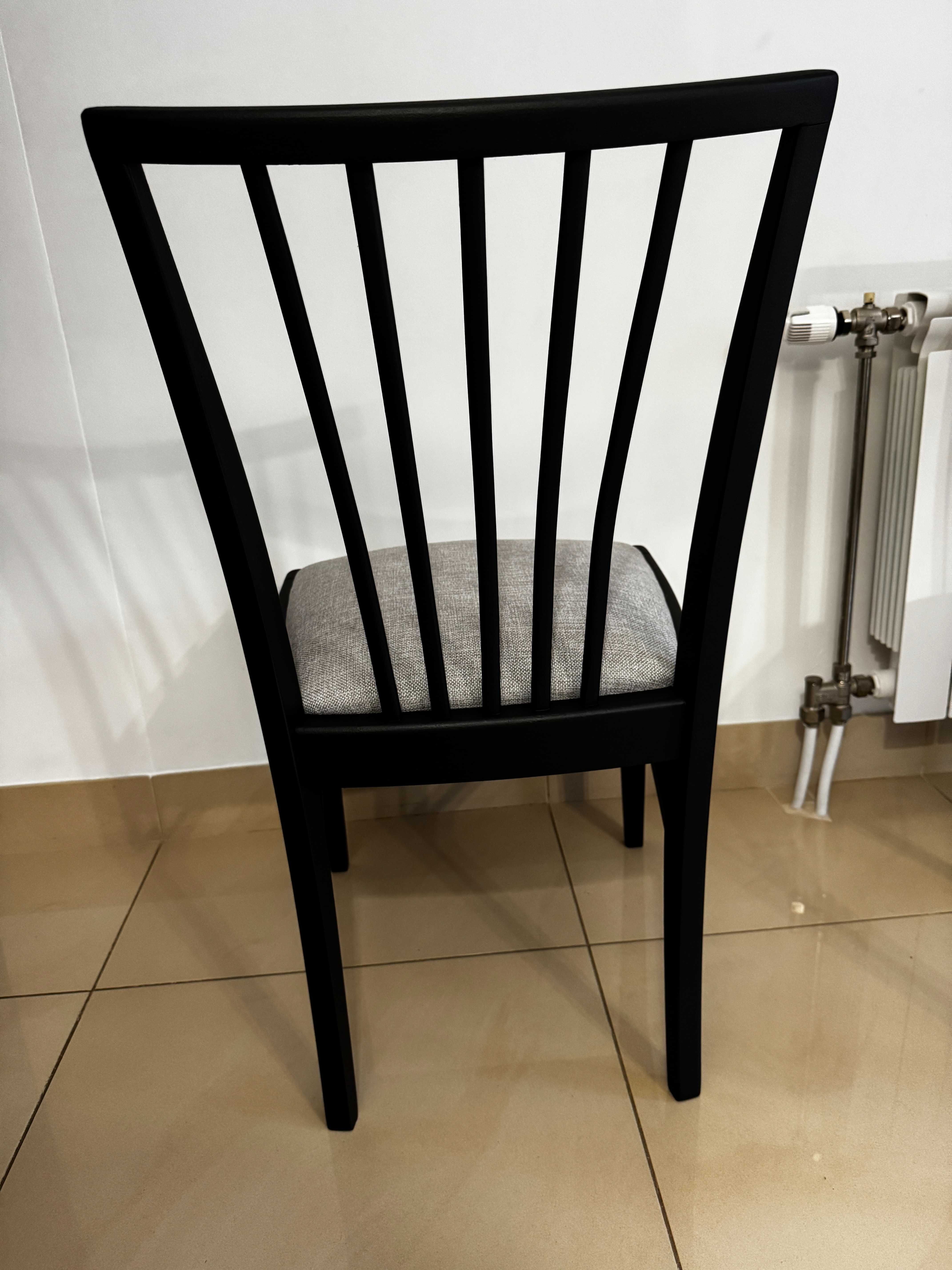 Krzesła 4 szt. art deco stylowe po renowacji czarne krzesło stół loft