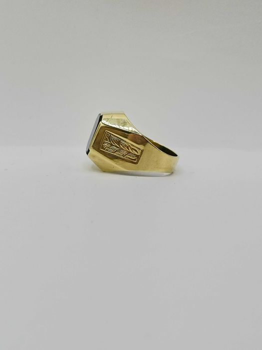 WARMET zloty sygnet z onyksem.