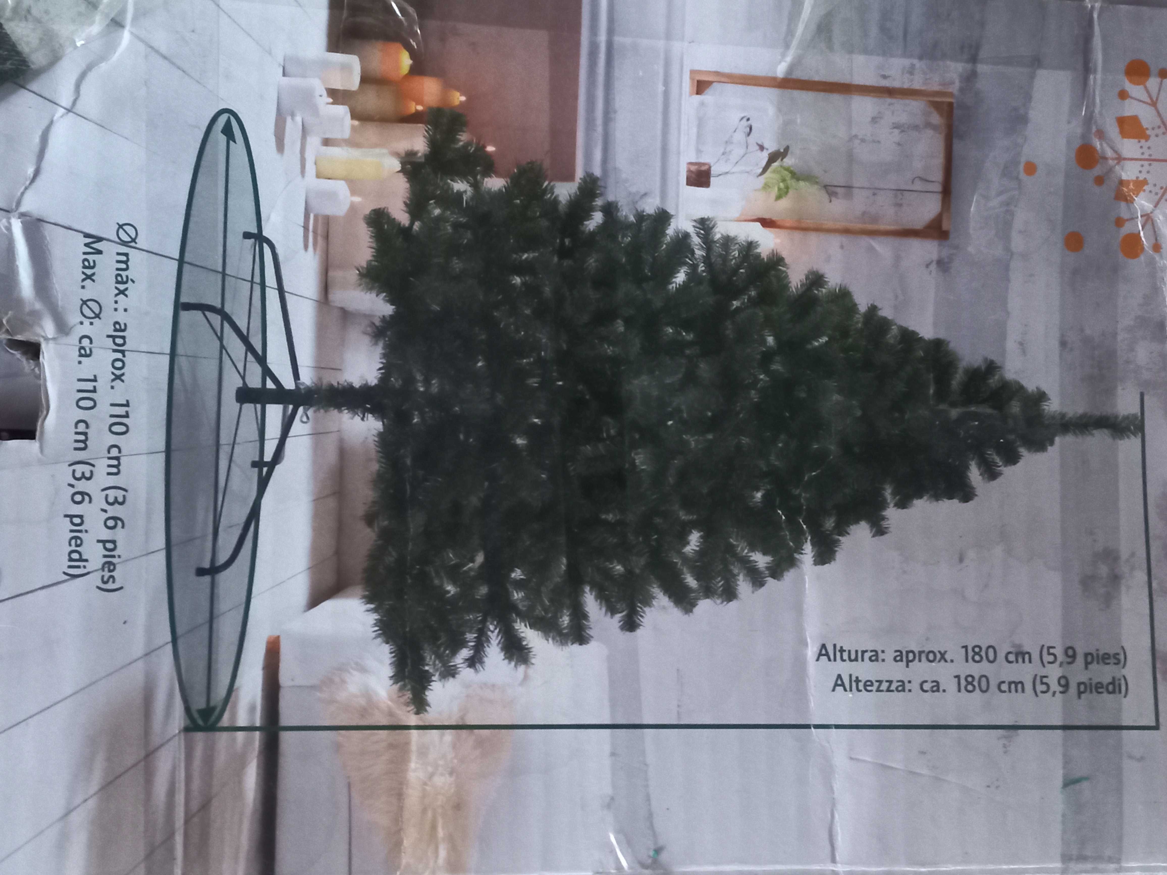 Vendo árvore de Natal  1.80/1.10 cmp