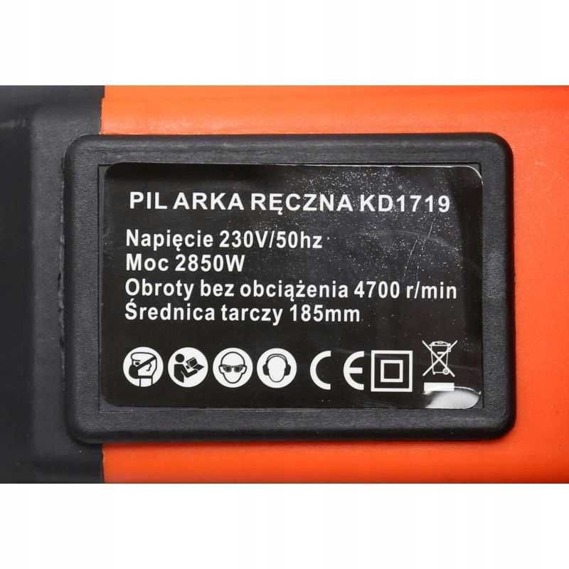 Pilarka Ręczna Tarczowa Do Drewna 2850W Piła Krajzega Laser 185mm