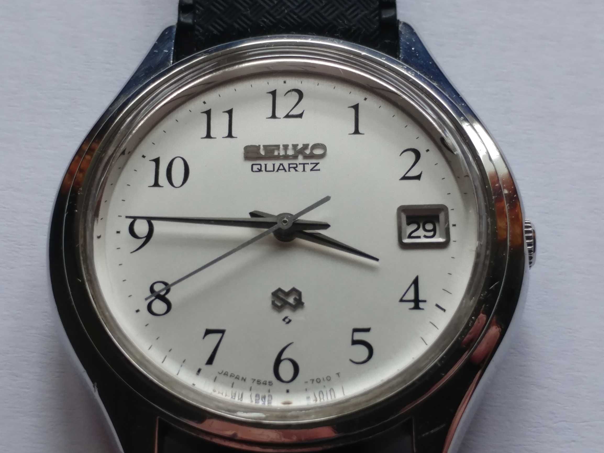 Seiko SQ Quartz mechanizm 7545 styl koperty 7000 z Lipca 1978r Suwa