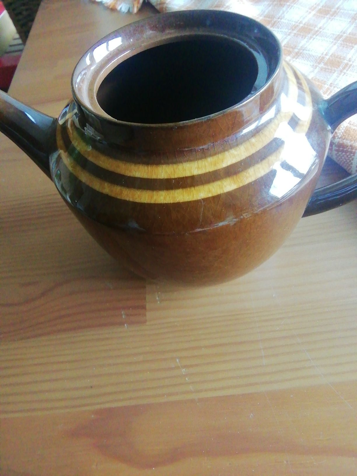 Ceramiczny czajniczek, zaparzacz z lat 70