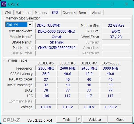 Corsair Vengeance DDR5 64GB 6000MHz