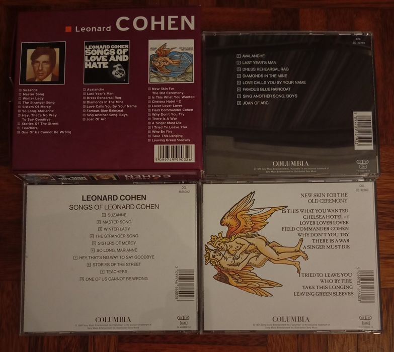 Box 3 CD Leonard Cohen, em estado impecável