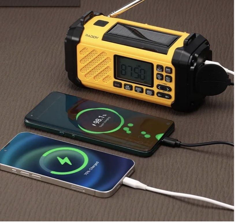 Raddy SH-906 Radio awaryjne, przenośne radio z korbą ręczną na energię