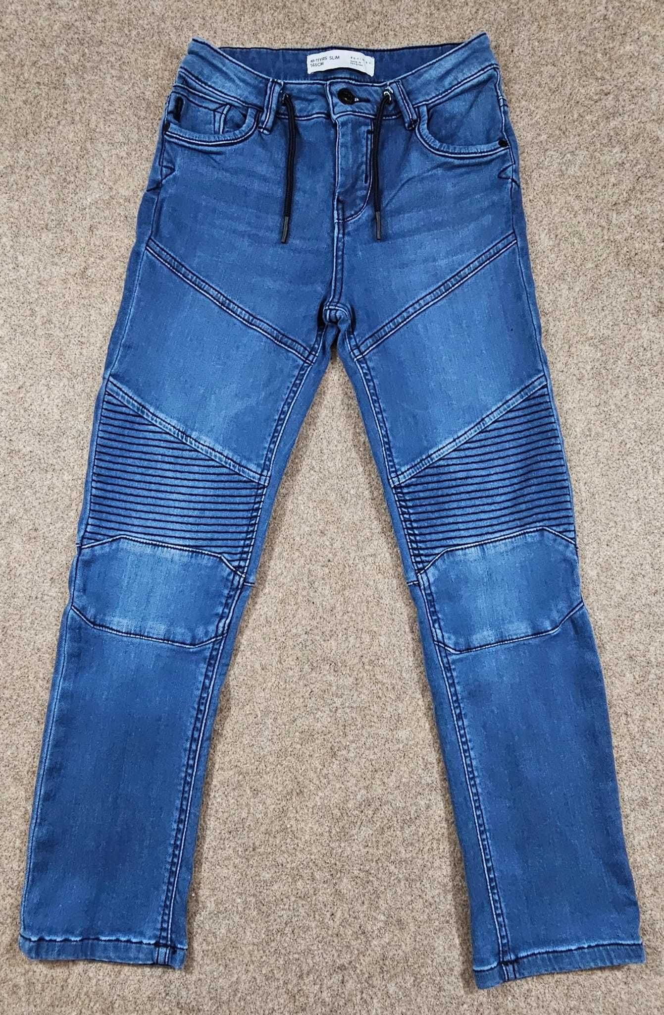 Calças de ganga ajustáveis na cintura cor azul Denim Co.