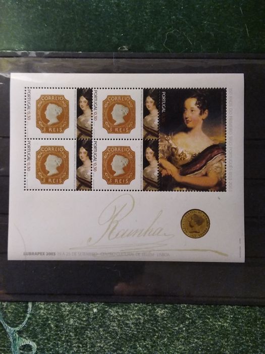 2003 Bloco 150 Anos Do Primeiro Selo Português Lubrapex 2003 MNH **