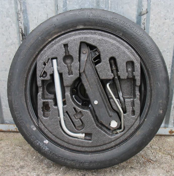 Koło dojazdowe 5x112 VW Skoda Audi 16cali z wkładem Lewarek klucz