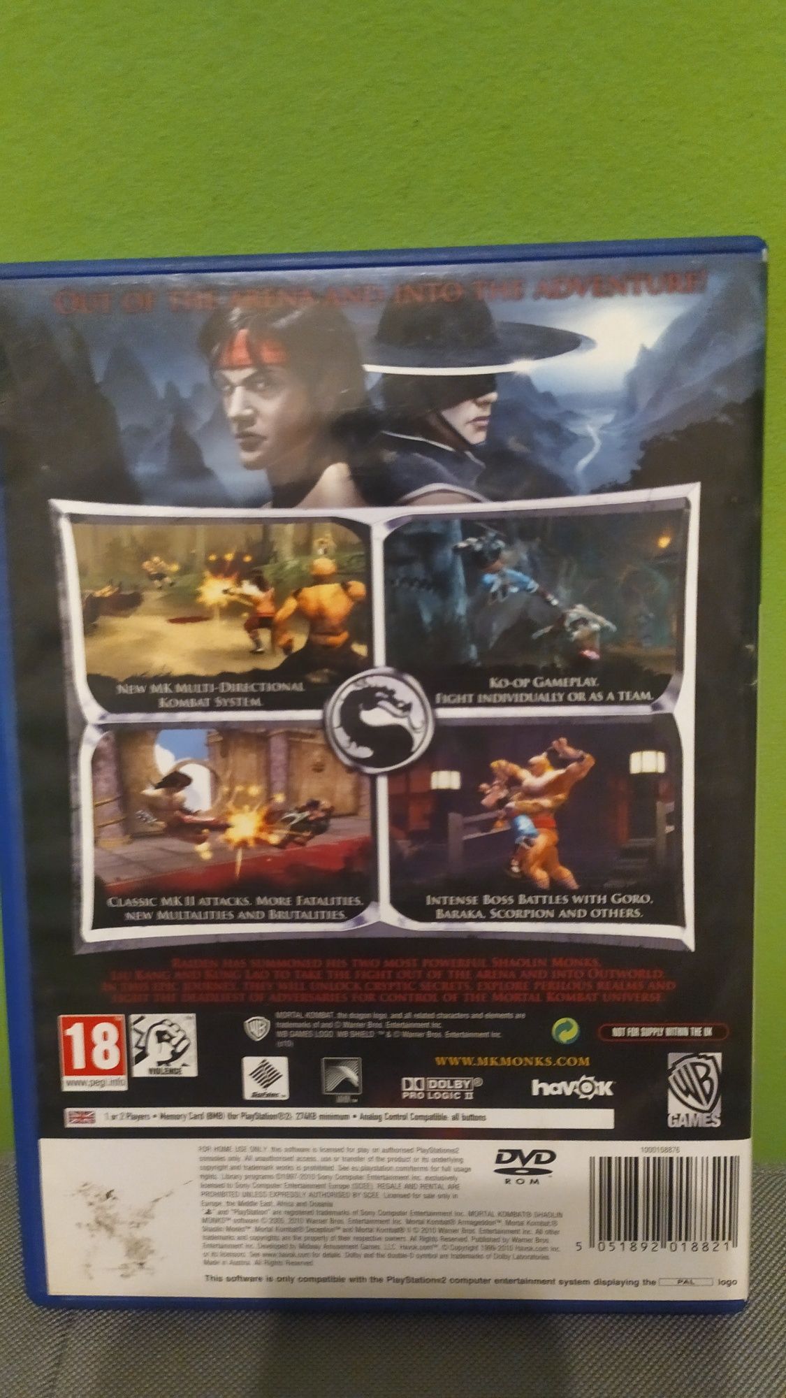gra Mortal Combat Shaolin Monks na PS2