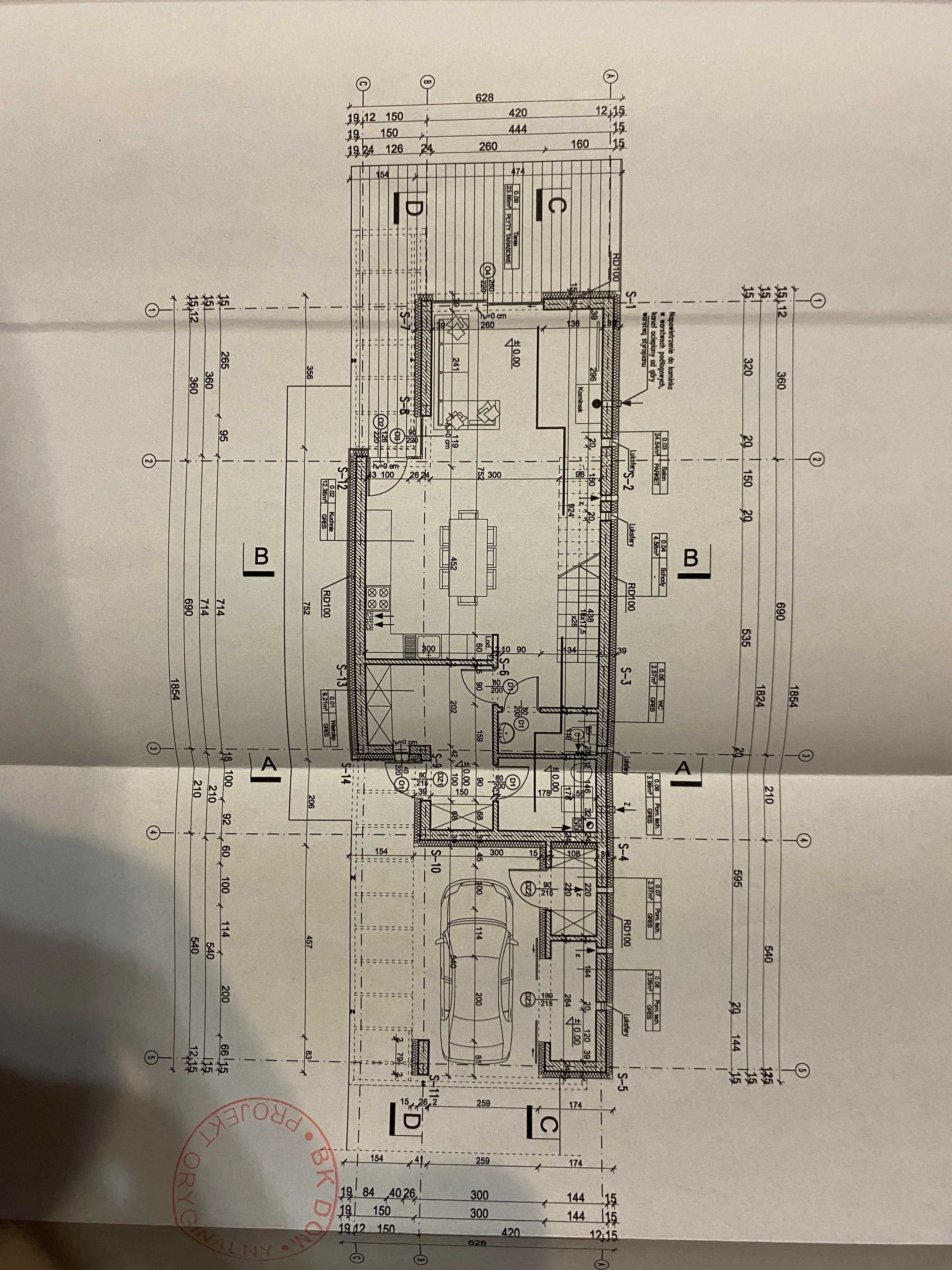 Projekt budowlany Wąski D9