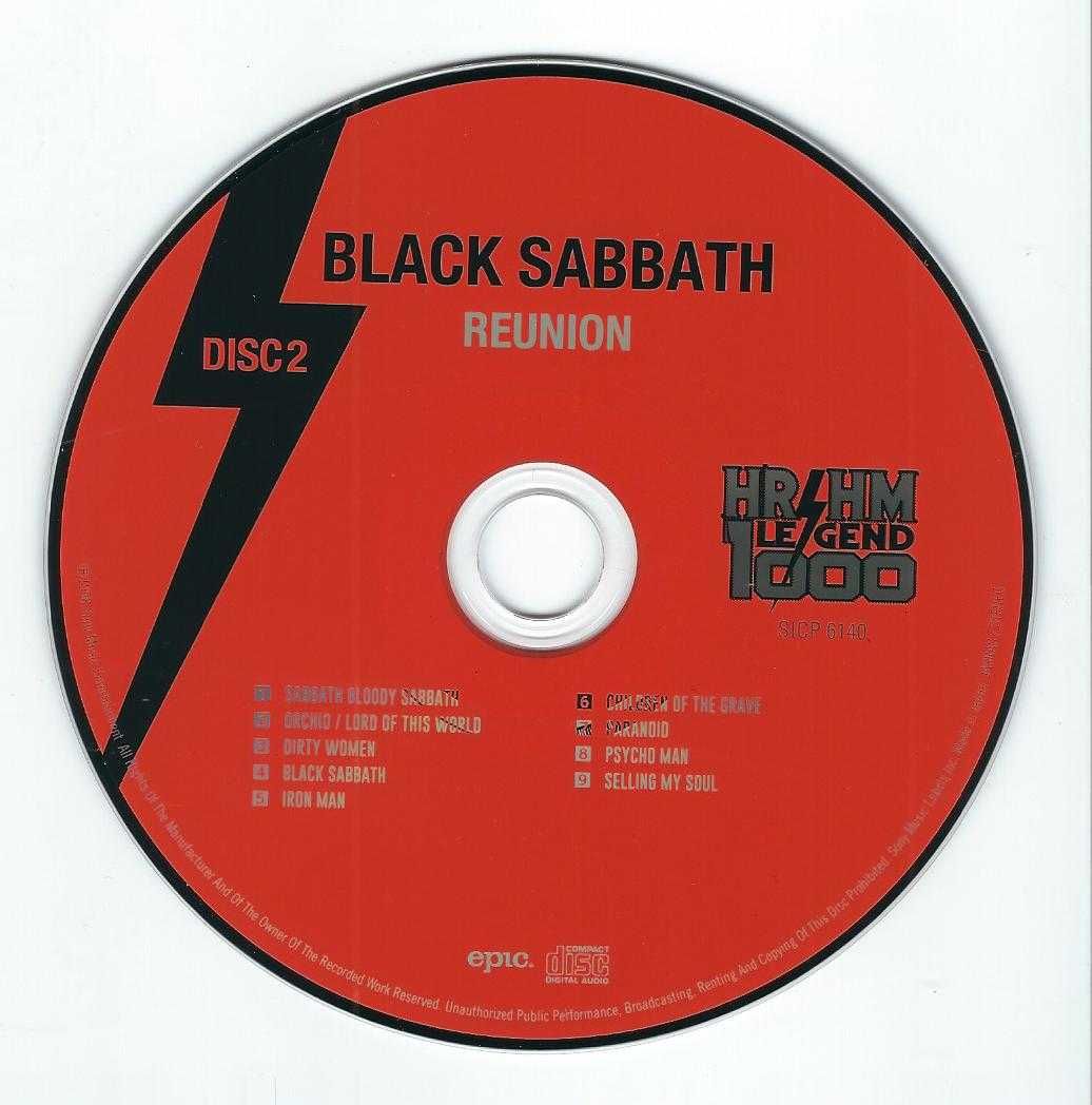 2 CD Black Sabbath - Reunion (Japan 2019) (Epic)