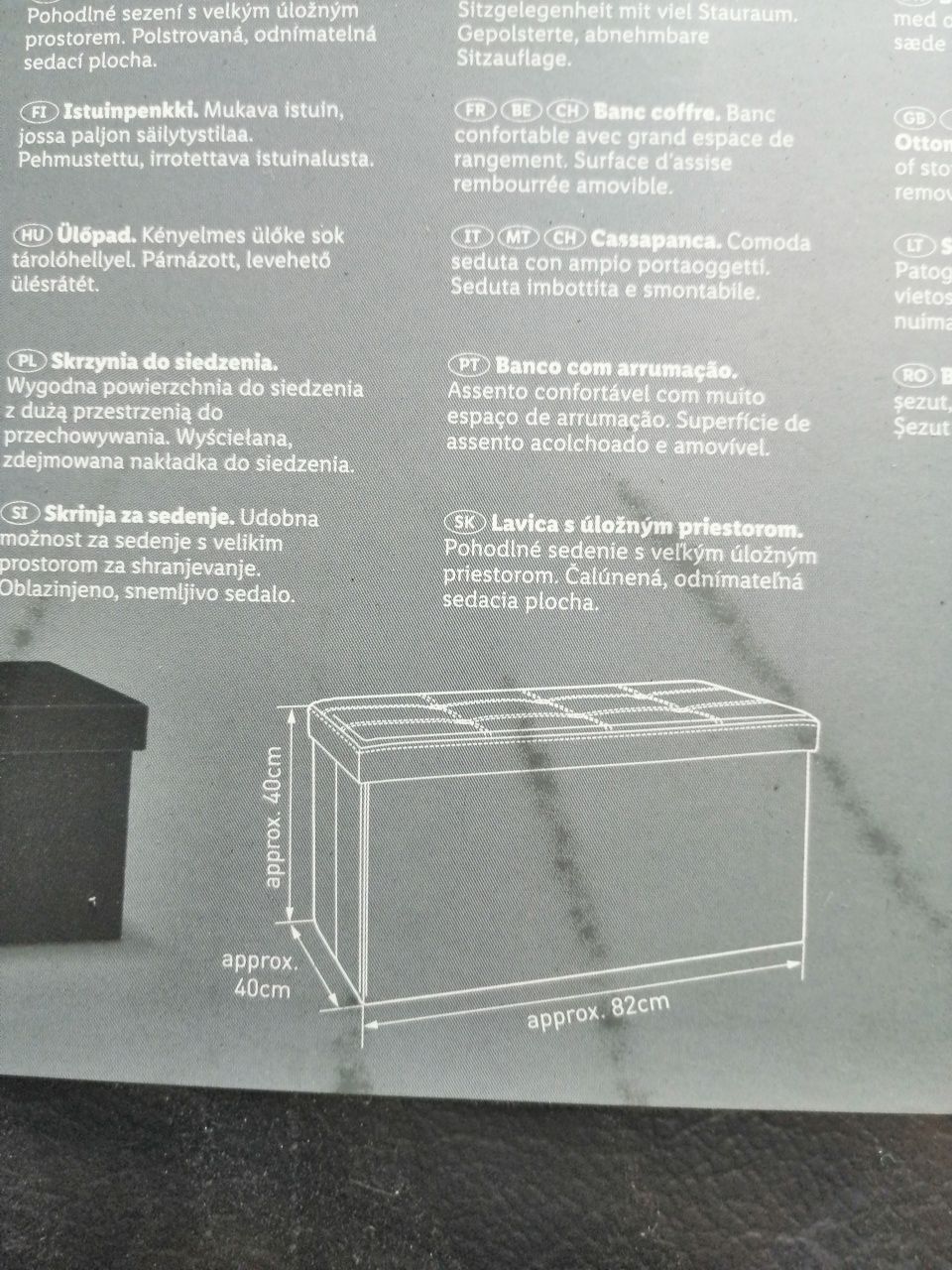 Skrzynia  do siedzenia nowa