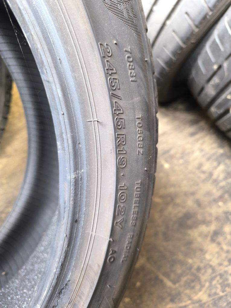 4 ŁADNE Opony letnie 245/45R19 102Y Bridgestone T005 Montaż Wolsztyn