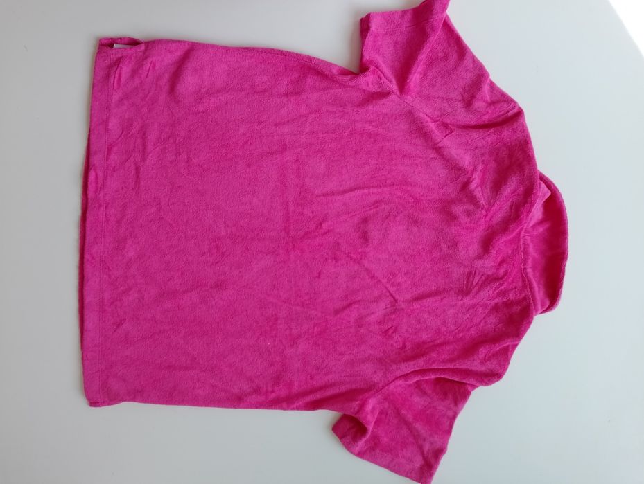 Koszulka polo z kołnierzykiem różowa frotte