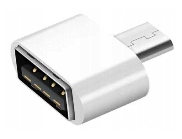 Adapter micro USB na OTG Host USB biały * Video-Play Wejherowo