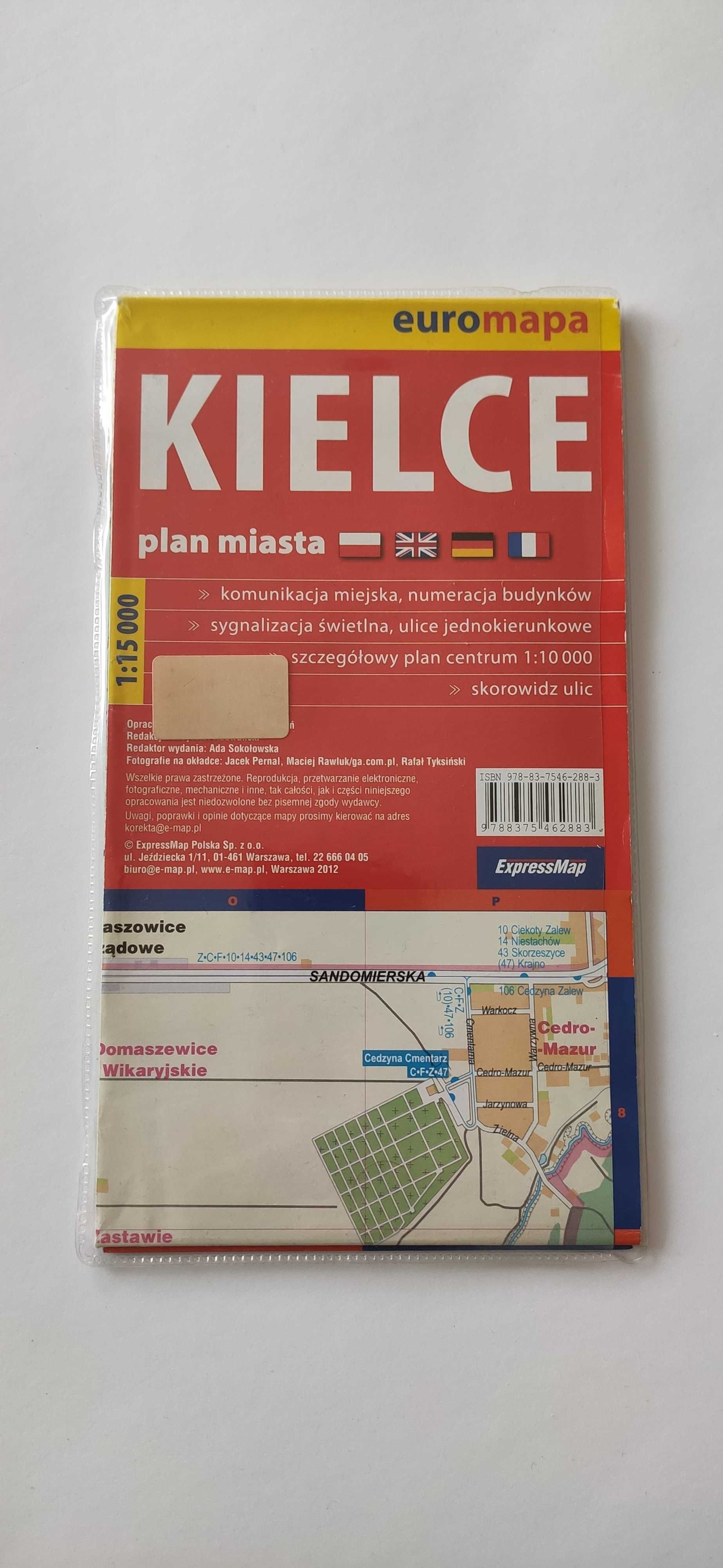 Kielce plan miasta Euromapa ExpressMap 1:15 000