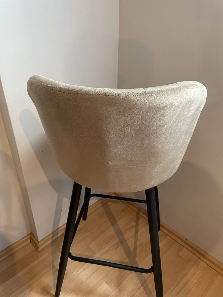 Hoker - krzesło barowe beżowe