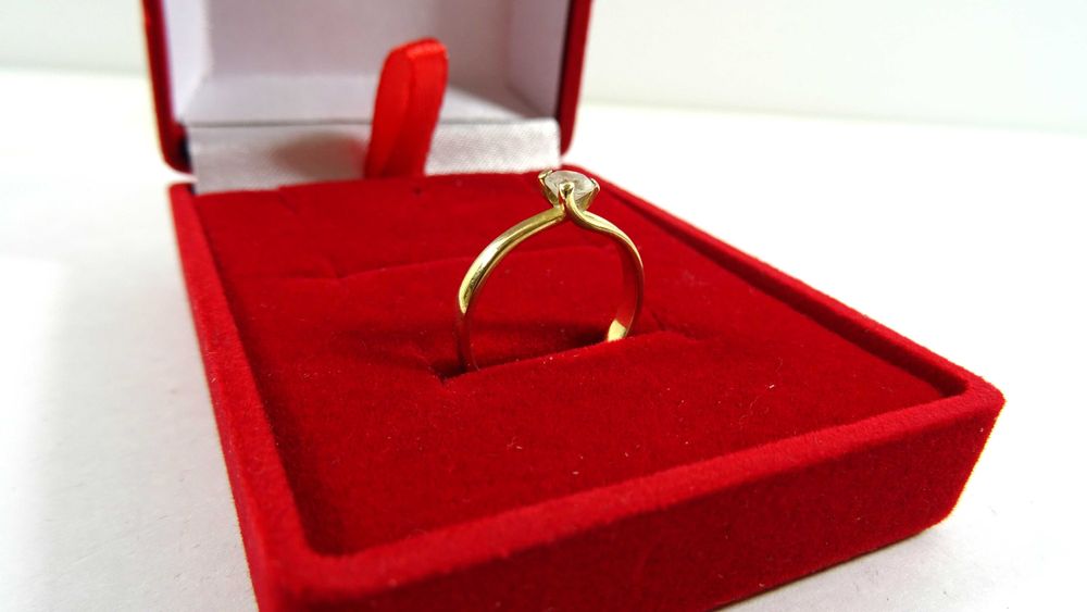 Słodki ZŁOTY PIERŚCIONEK 585 R10 Loombard Lubawa Lombard