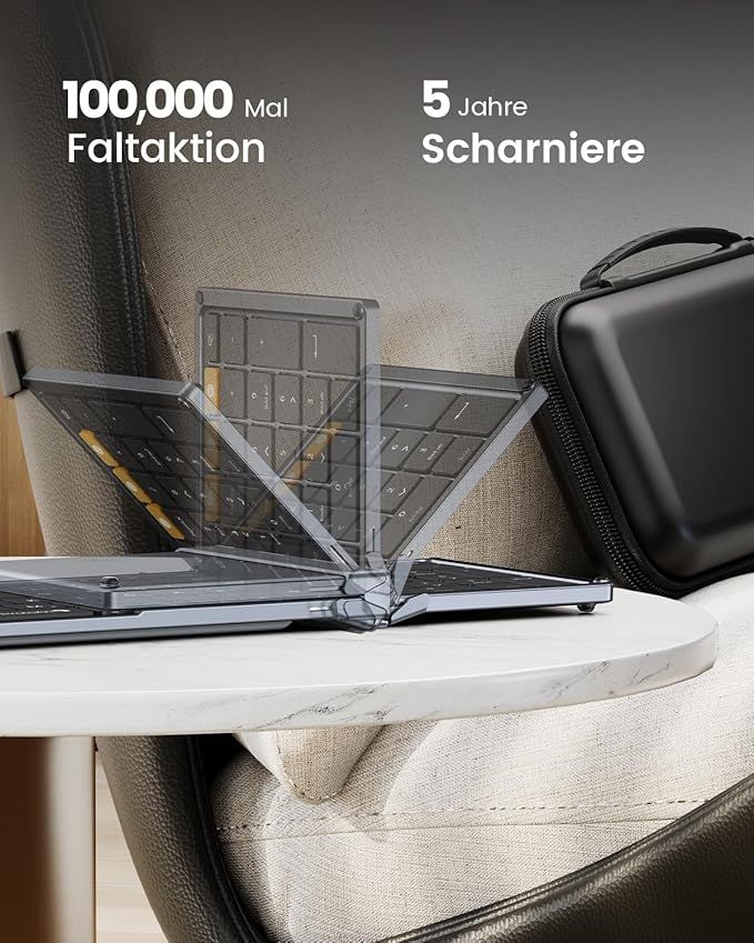 ProtoArc Składana Klawiatura Bluetooth z Myszą - Mobilny Zestaw 3w1