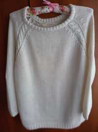 Zara Knit kremowy sweterek